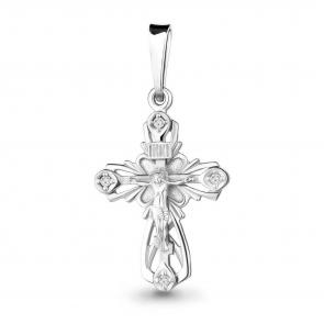 Серебряная подвеска AQUAMARINE с фианитом А20487А фото