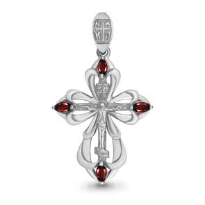 Серебряная подвеска AQUAMARINE с гранатом А2226303 фото