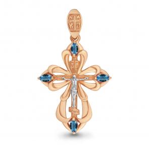 Подвеска из золочёного серебра AQUAMARINE с Лондон топазом А2226308-пк фото