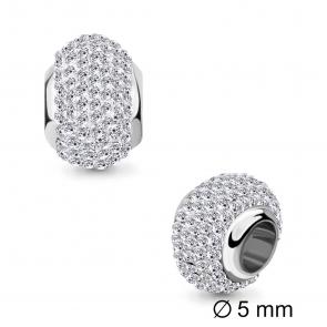 Серебряная подвеска-шарм AQUAMARINE с ювелирным кристаллом А24137 фото