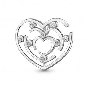 Серебряная подвеска AQUAMARINE с фианитом А24213А фото