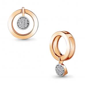 Серебряная подвеска-трансформер AQUAMARINE с фианитом А24239А-пк фото