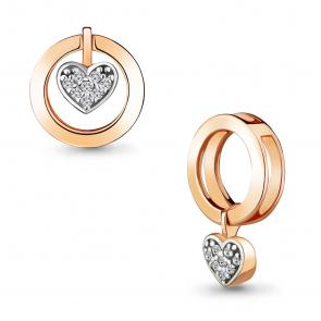 Подвеска-трансформер из золоченого серебра AQUAMARINE с фианитом А24240А-п фото