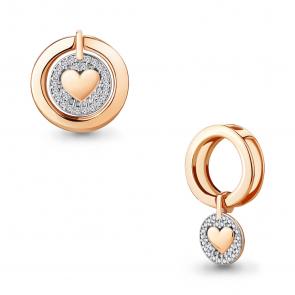 Подвеска-трансформер из золоченого серебра AQUAMARINE с фианитом А24249А-п фото