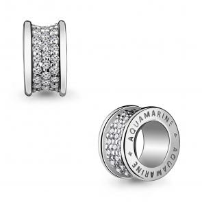 Серебряная подвеска-шарм AQUAMARINE с фианитом А24284А фото