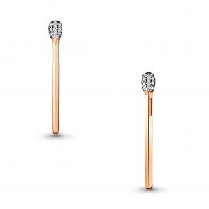 Подвеска из золочёного серебра Спичка AQUAMARINE с фианитом А24292А-п фото