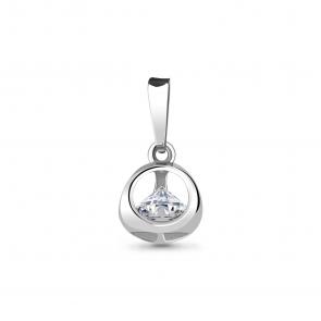 Серебряная подвеска AQUAMARINE с подвижным фианитом А24373А фото