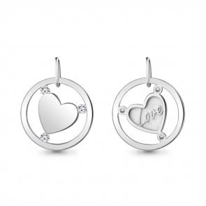 Серебряная подвеска AQUAMARINE с фианитом А24440А фото