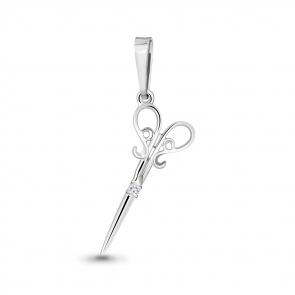 Серебряная подвеска AQUAMARINE с фианитом А24448А фото