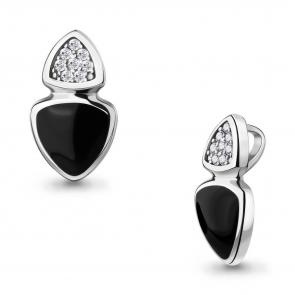 Серебряная подвеска AQUAMARINE с фианитом и эмалью А24675А фото