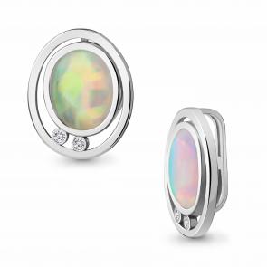 Серебряная подвеска AQUAMARINE с фианитом и опалом А2530098А фото