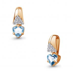 Подвеска из золочёного серебра AQUAMARINE с топазом и фианитом А2532605А-п фото