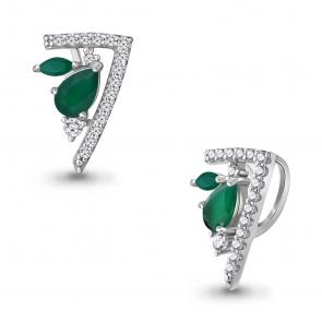 Серебряная подвеска AQUAMARINE с фианитом и агатом А2539209А фото