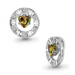 Серебряная подвеска AQUAMARINE с фианитом и султанитом А2539619А фото