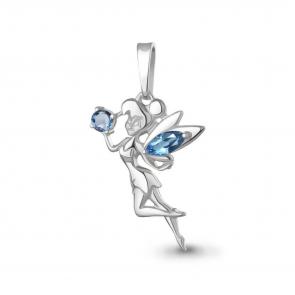 Серебряная подвеска AQUAMARINE с топазом А2543905 фото