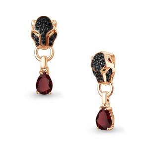 Подвеска из золочёного серебра AQUAMARINE с гранатом, гидротермальным изумрудом и ювелирным кристаллом А2546103ГЧ-п фото