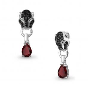 Серебряная подвеска AQUAMARINE с гранатом, гидротермальным изумрудом и ювелирным кристаллом А2546103ГЧ фото