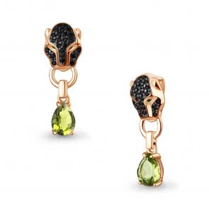 Подвеска из золочёного серебра AQUAMARINE с хризолитом, гидротермальным изумрудом и ювелирным кристаллом А2546107ГЧ-п фото