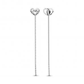 Серебряные серьги AQUAMARINE А30810 фото