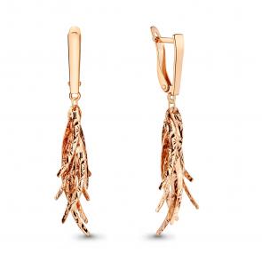 Серьги из золочёного серебра AQUAMARINE А30864-п фото