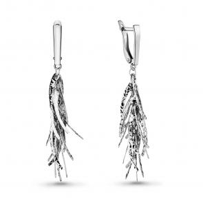 Серебряные серьги AQUAMARINE А30865 фото