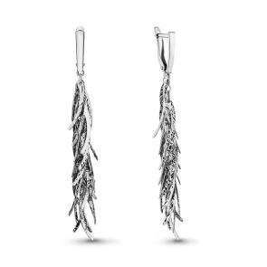 Серебряные серьги AQUAMARINE А30866 фото