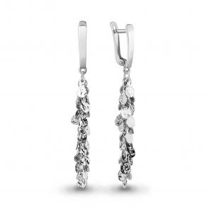 Серебряные серьги AQUAMARINE А30868 фото