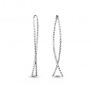 Серебряные серьги AQUAMARINE А31173 фото