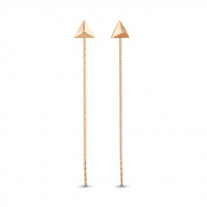 Серьги из золочёного серебра AQUAMARINE А33142-п фото