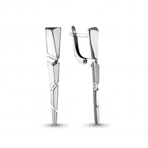 Серебряные серьги AQUAMARINE А33210 фото