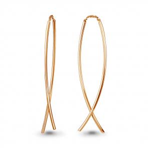 Длинные серьги из золоченого серебра Аквамарин А33344-п фото