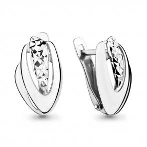 Серебряные серьги AQUAMARINE А33398 фото