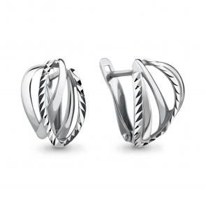 Серебряные серьги AQUAMARINE А33570 фото