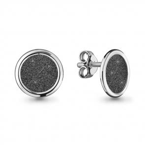 Серебряные серьги AQUAMARINE с фианитом А33605 фото