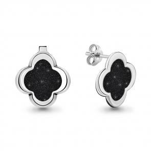 Серебряные серьги AQUAMARINE с фианитом А33606 фото