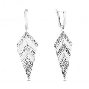 Серебряные серьги AQUAMARINE А33610 фото