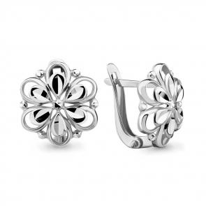 Серебряные серьги AQUAMARINE А33616 фото