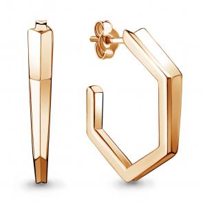 Серьги из золочёного серебра AQUAMARINE А33700-п фото