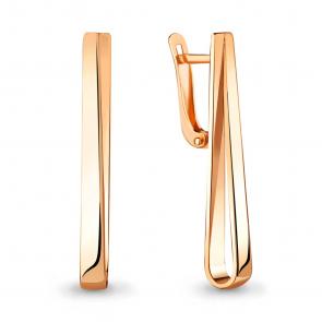 Серьги из золочёного серебра AQUAMARINE А33717-п фото