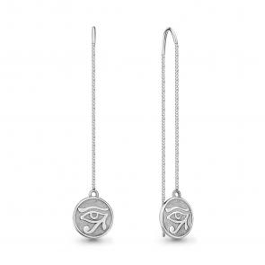 Серебряные серьги AQUAMARINE А33753 фото