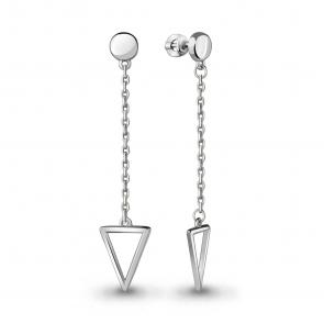 Серебряные серьги AQUAMARINE А33765 фото