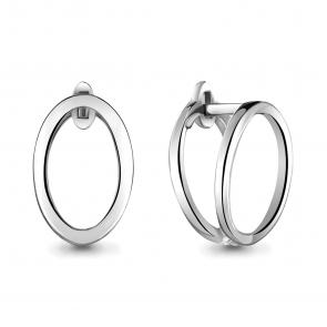 Серебряные серьги AQUAMARINE А33787 фото