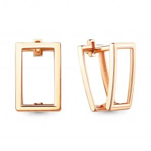 Серьги из золочёного серебра AQUAMARINE А33788-п фото