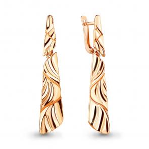 Серьги из золочёного серебра AQUAMARINE А33807-п фото