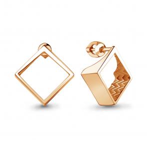Серьги из золочёного серебра AQUAMARINE А33864-п фото