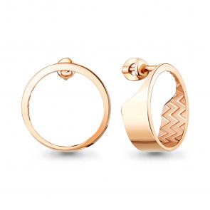 Серьги из золочёного серебра AQUAMARINE А33866-п фото