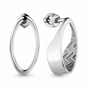 Серебряные серьги AQUAMARINE А33867 фото