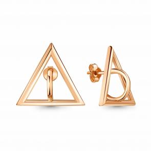 Серьги из золочёного серебра AQUAMARINE А33907-п фото