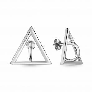 Серебряные серьги AQUAMARINE А33907 фото