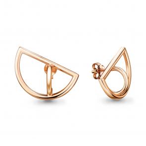 Серьги из золочёного серебра AQUAMARINE А33908-п фото